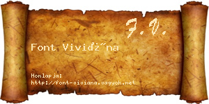 Font Viviána névjegykártya